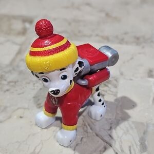 Paw Patrol Snow Rescue Arctic Pup Action Pack Figure - Marshall W/ Hat Toy 3" In